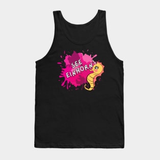 See Einhorn Comic Süß Witzig Seepferdchen Tier Tank Top